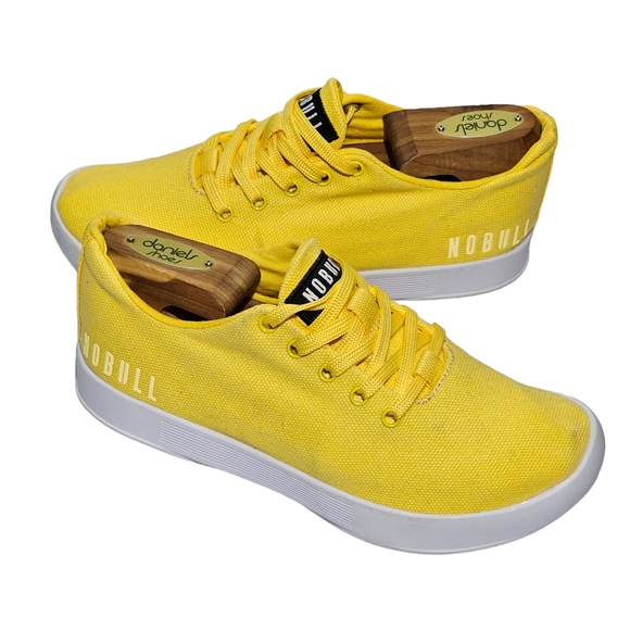NOBULL Shoes - NOBULL Women’s Size 6 Canvas Trainer Sneaker Yellow Lifting Gym